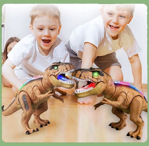 DINOZAUR ROBOT ZDALNIE STEROWANY RC Pilot ŚWIATŁO DŹWIĘK CHODZI +5x Bateria na Arena.pl