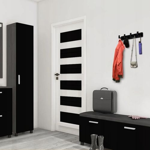 WIESZAK NA UBRANIA DO PRZEDPOKOJU ŚCIENNY CZARNY LOFT LISTWA Z 4 na Arena.pl