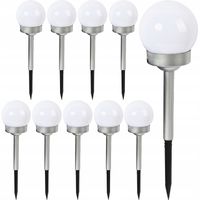 ZESTAW KOMPLET 10X KUL LAMP SOLARNYCH lampa solarna led ogrodowa Goliat