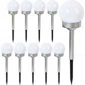 ZESTAW KOMPLET 10X KUL LAMP SOLARNYCH lampa solarna led ogrodowa