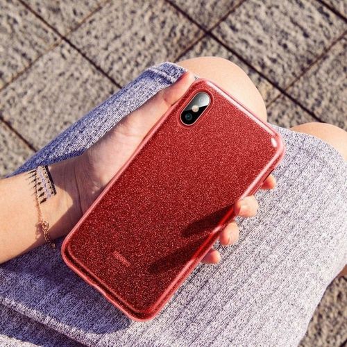Etui Xiaomi Redmi 8A Brokat Glitter Czerwone na Arena.pl
