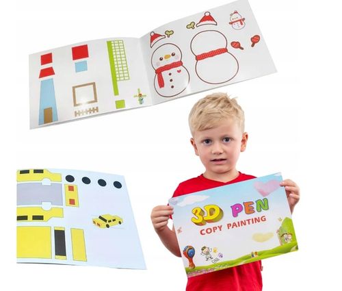 DŁUGOPIS 3D NIEBIESKI DRUKARKA 3D PEN DZIECI + WKŁAD 110m + MATA + SZABLONY na Arena.pl