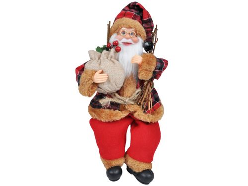 Mikołaj siedzący dekoracja świąteczna xxl figurka mikołaja czerwony na Arena.pl