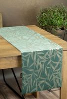 Bieżnik dekoracyjny/ szarfa BLINK-15 35x220 ciemnomiętowy w liście