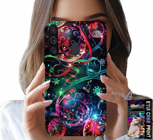ETUI DO SAMSUNG GALAXY A21 - ŚWIĄTECZNE BOMBKI, CHOINKA, CASE + FOLIA na Arena.pl
