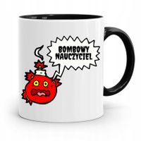 Kubek Czarny Prezent Dzień Nauczyciela Bombowy Z Nadrukiem Ze Zdjęciem