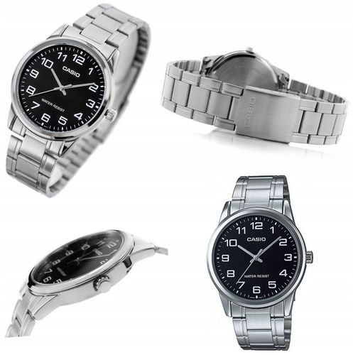 ZEGAREK MĘSKI CASIO HERMAN +BOX +GRAWER stalowy cyfry bransoleta srebrny na Arena.pl