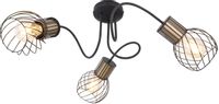 Nasufitowa lampa loft Argusto 54013-3 sticks czarna złota