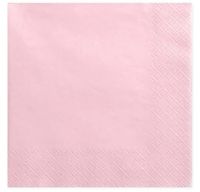 Serwetki trójwarstwowe, j. różowy, 33x33cm
