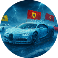 Opłatek na tort Bugatti Samochód Sportowy Auto Fura Bryka