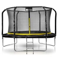 TRAMPOLINA OGRODOWA Z SIATKĄ DLA DZIECI PREMIUM 374 CM CORCIANO Z DRABINKĄ