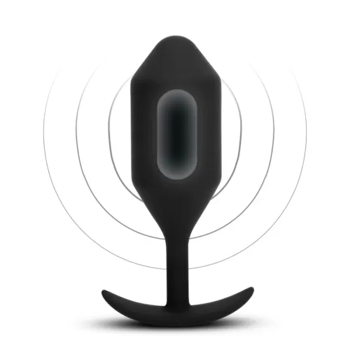 b-vibe vibrating snug plug 5 black - anatomiczna wtyczka z funkcją wibracji na Arena.pl
