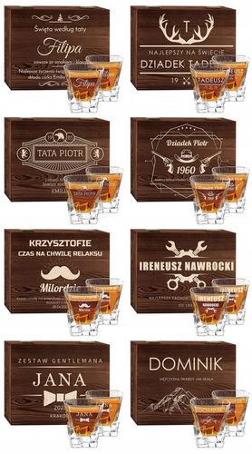 Szklanki do Whisky Kamienie Zestaw z Grawerem Prezent dla Taty na Urodziny na Arena.pl