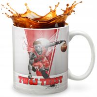 KUBEK 330ml GRAFIKA PREZENT ŚWIĘTA WZÓR - KOSZYKÓWKA SPORT + IMIĘ