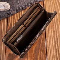 portfel damski skórzany brązowy w geometryczny wzór