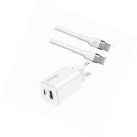 Szybka ładowarka GaN 45W 2 wejścia USB i USB-C z kablem do Xiaomi POCO M3