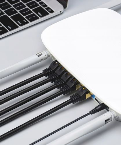 KABEL SIECIOWY LAN PATCHCORD ZŁOTY MIEDŹ + SFTP CAT7 ROUTER kat 7 RJ45 20M na Arena.pl