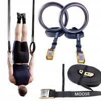 KÓŁKA GIMNASTYCZNE OBRĘCZE KOŁA FITNESS TAŚMY MOOSE DO ĆWICZEŃ CROSSFIT ABS