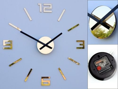 Zegar ścienny ARABIC ZŁOTE LUSTRO 50cm JAKOŚĆ -DIY na Arena.pl