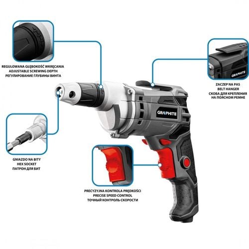 wiertarko-wkrętarka sieciowa 520w, walizka - t 58g794 na Arena.pl