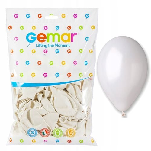 balon 10" metal perłowo-biały (100) 2912 na Arena.pl