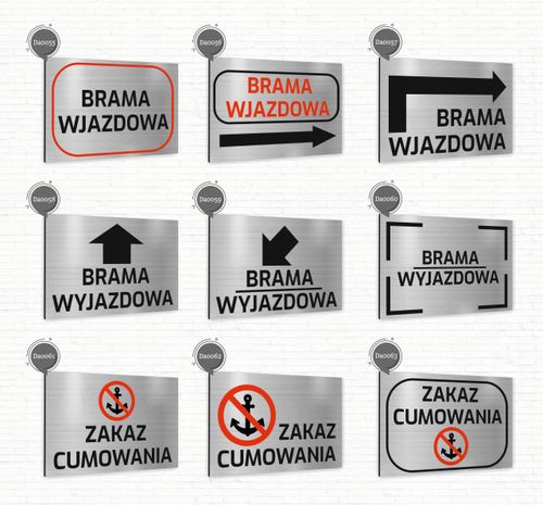 Tabliczka znak informacyjny 30x20 DOWOLNY NAPIS Nierdzewna NADRUK UV na Arena.pl