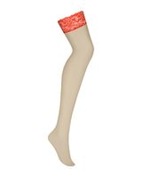 838-sto-3 pończochy czerwone s/m obsessive