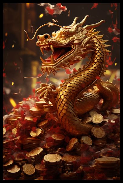 Plakat 40x60cm Smok Bogactwa zdjęcie 2