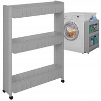 SZAFKA NA KÓŁKACH SKŁADANA WĄSKA PÓŁKA KUCHENNA ŁAZIENKOWA REGAŁ