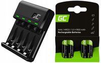 ZESTAW ŁADOWARKA AKUMULATORKÓW AA AAA + 4x AKUMULATORKI R3 AAA 950mAh