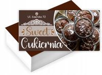 Wizytówki firmowe reklamowe 200szt duży wybór wzorów CUKIERNIA