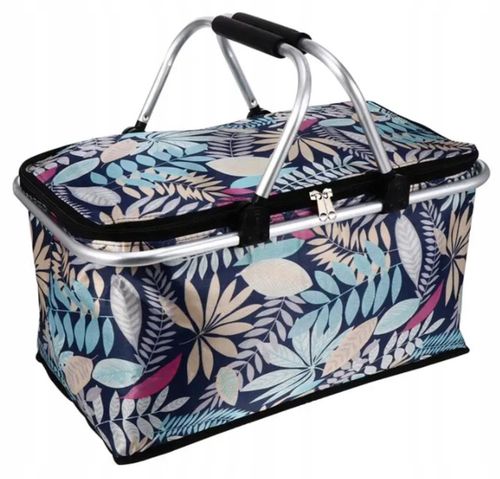 KOSZ PIKNIKOWY KOSZYK TERMICZNY NA PIKNIK ZAKUPY SKŁADANY TORBA DUŻY na Arena.pl