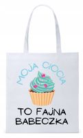 Dla Cioci Cioteczki Torba Eco Biała Shopper Z Nadrukiem Ze Zdjęciem