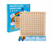 TABLICZKA MNOŻENIA GRA DREWNIANA MONTESSORI DZIECI GRA EDUKACYJNA LOGICZNA