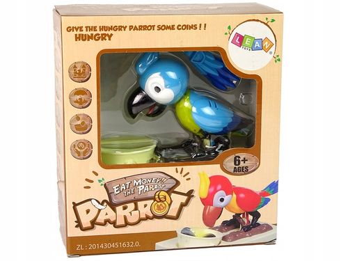 SKARBONKA INTERAKTYWNA AUTOMAT ZJADA MONETY PAPUGA ZŁODZIEJASZEK MONET na Arena.pl