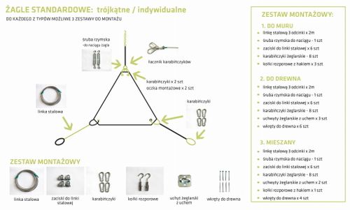 ŻAGIEL OGRODOWY PRZECIWSŁONECZNY STANDARDOWY TRÓJKĄT 4,2X4,2X5,9M na Arena.pl