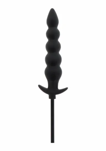 extreme inflatable ribbed plug advance silikonowy, pompowany, czarny na Arena.pl