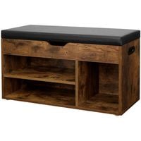 SZAFKA NA BUTY LOFT Z SIEDZISKIEM RUSTYKALNY 3 PÓŁKI 150KG