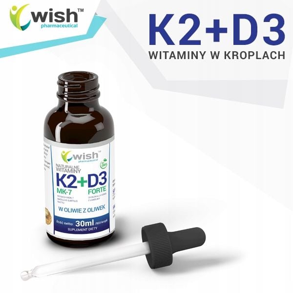 Witamina K2 MK-7 + D3 Forte w Kroplach 30ml zdjęcie 2