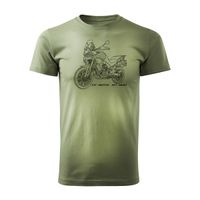 Koszulka motocyklowa z motocyklem turystycznym CF MOTO MT 800 męska khaki XL