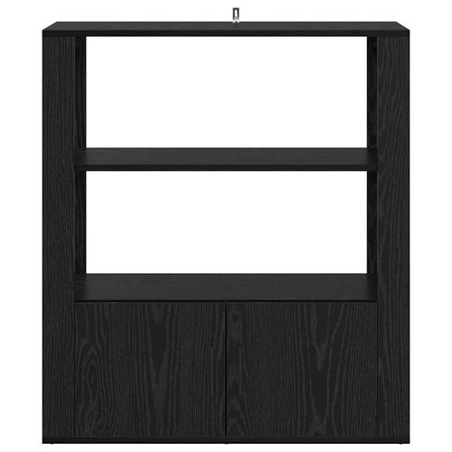 Bufet Czarny dąb 30 x 80 x 90 cm Materiał drewnopochodny na Arena.pl