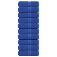 Ręczniki dla gości, 10 szt., niebieskie, 30x50 cm, bawełna 100%