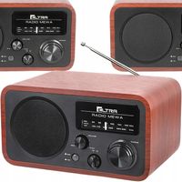 RADIO ELTRA MEWA KUCHENNE BUDOWALNE RETRO DREWNO CZARNE DĄB LW/FM