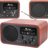 RADIO ELTRA MEWA KUCHENNE BUDOWALNE RETRO DREWNO CZARNE DĄB LW/FM