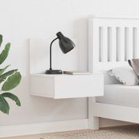 Stolik nocny Biały 42 x 32.5 x 40 cm Lite drewno sosnowe