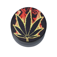 Czarny Młynek do Tytoniu Suszu Grinder Crusher Płonący Liść Marihuany