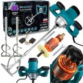 MIESZADŁO DO KLEJU BETONU ELEKTRYCZNE 2800W + 2x MIESZALNIKI