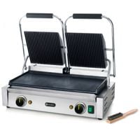 kontakt grill kontaktowy góra ryflowana dół gładki 3600w - hendi 263808