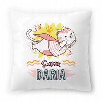 Poduszka Biała 40X40 Cm Dla Dari Córki Dziecka Z Nadrukiem Ze Zdjęciem