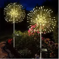 Zewnętrzna lampa solarna fajerwerk 120 LED na energię słoneczną zestaw 2szt